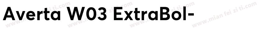 Averta W03 ExtraBol字体转换